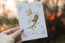 Load image into Gallery viewer, Zodiac Astrology Women Handmade Gold Foil Cards
