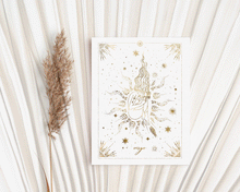 Load image into Gallery viewer, Zodiac Astrology Women Handmade Gold Foil Cards