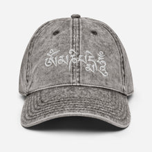 Load image into Gallery viewer, Om mani Padme Hum Vintage Cotton Twill Cap