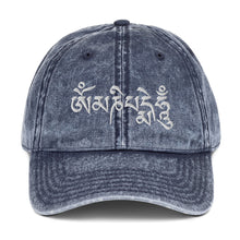 Load image into Gallery viewer, Om mani Padme Hum Vintage Cotton Twill Cap
