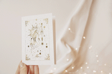 Load image into Gallery viewer, Zodiac Astrology Women Handmade Gold Foil Cards
