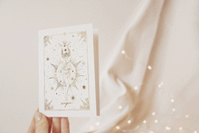 Load image into Gallery viewer, Zodiac Astrology Women Handmade Gold Foil Cards
