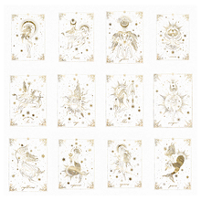 Load image into Gallery viewer, Zodiac Astrology Women Handmade Gold Foil Cards
