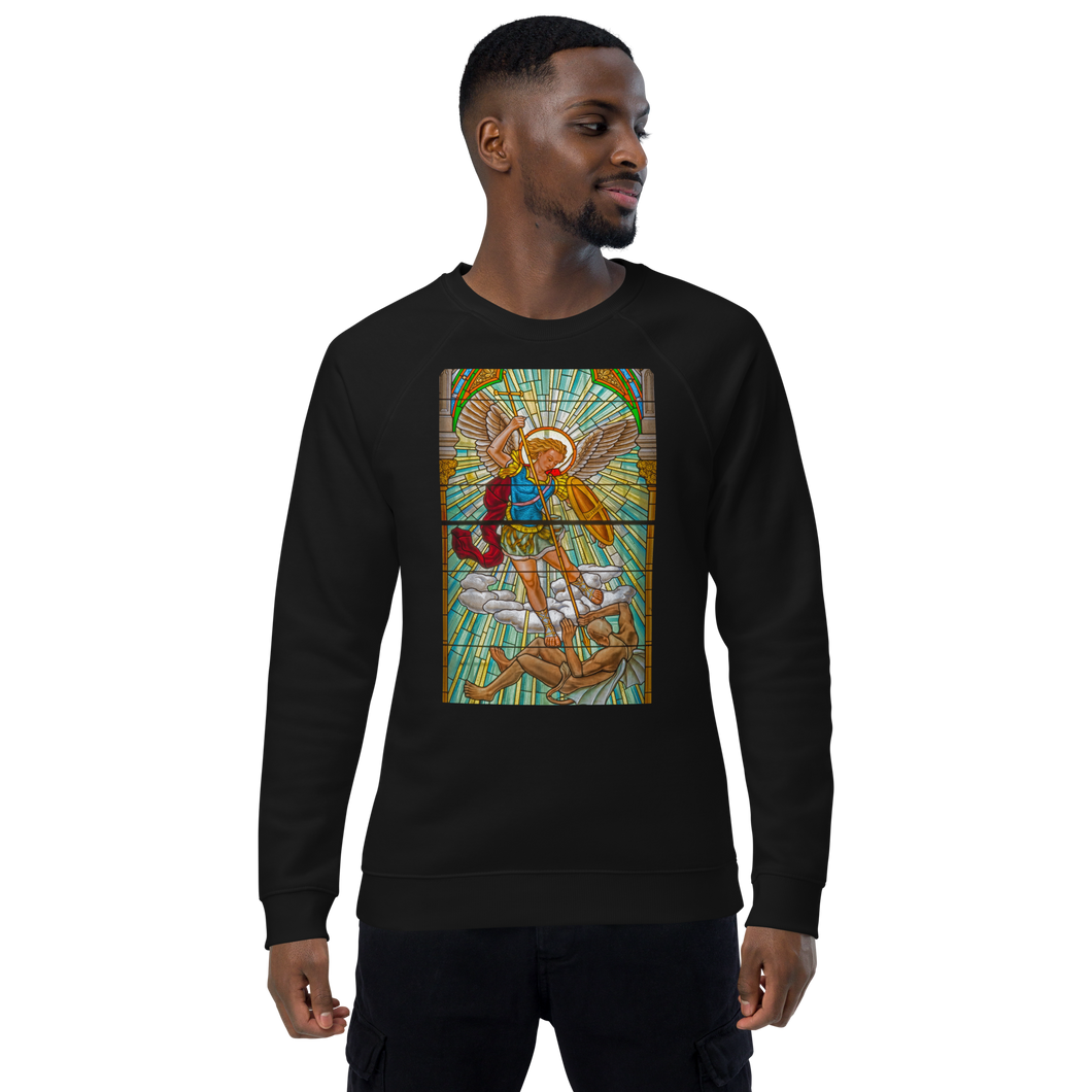 Warrior of Light: Archangel Michael Stained Glass Sweatshirt