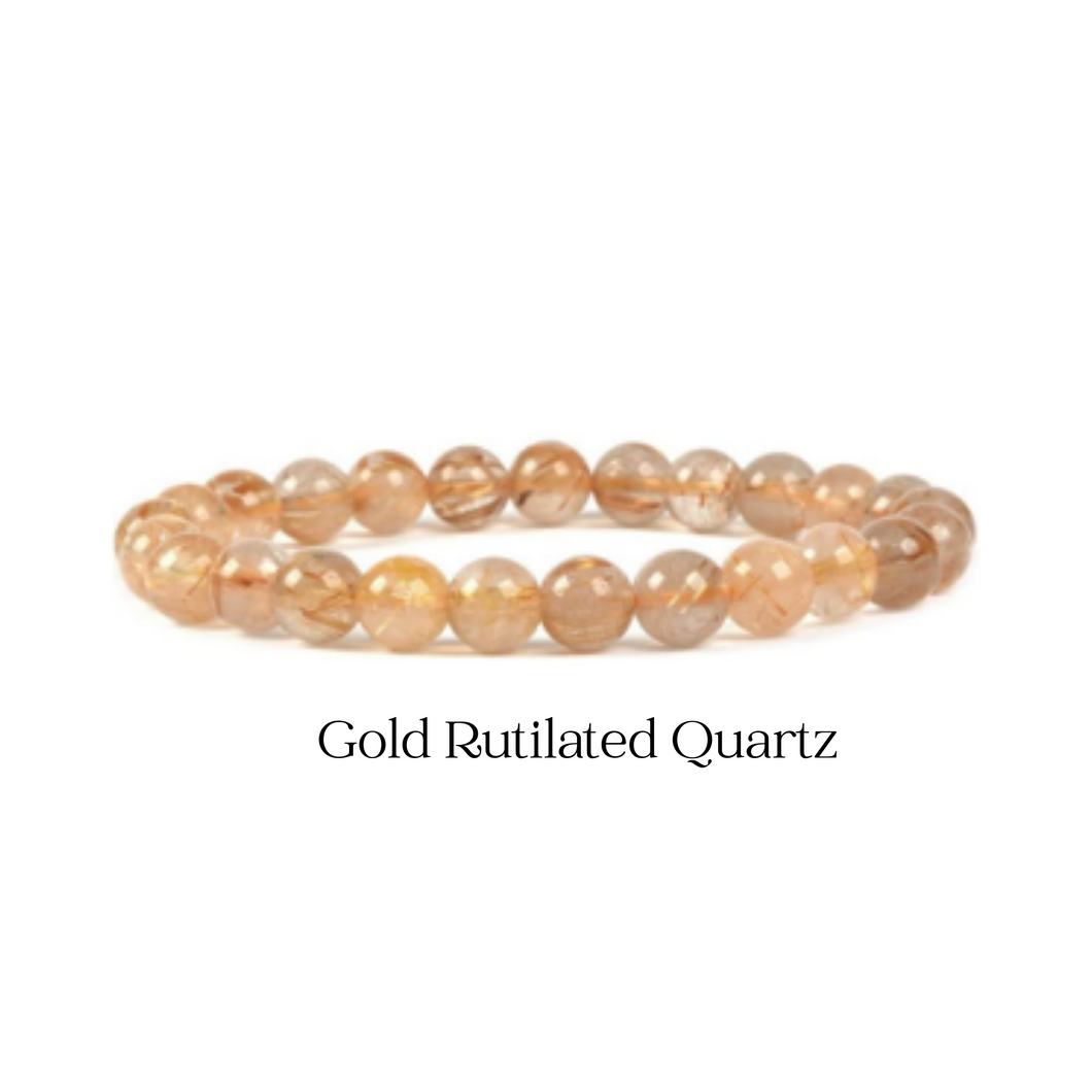 Gold Rutilated Quartz Bracelet