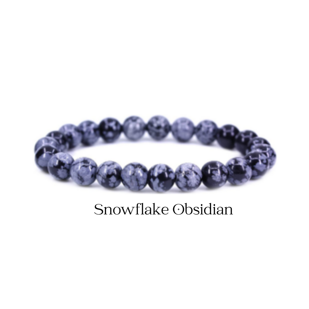 Snowflake Obsidian Bracelet