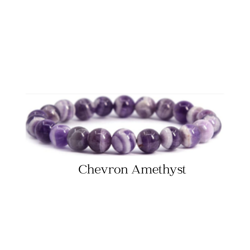 Chevron Amethyst Bracelet